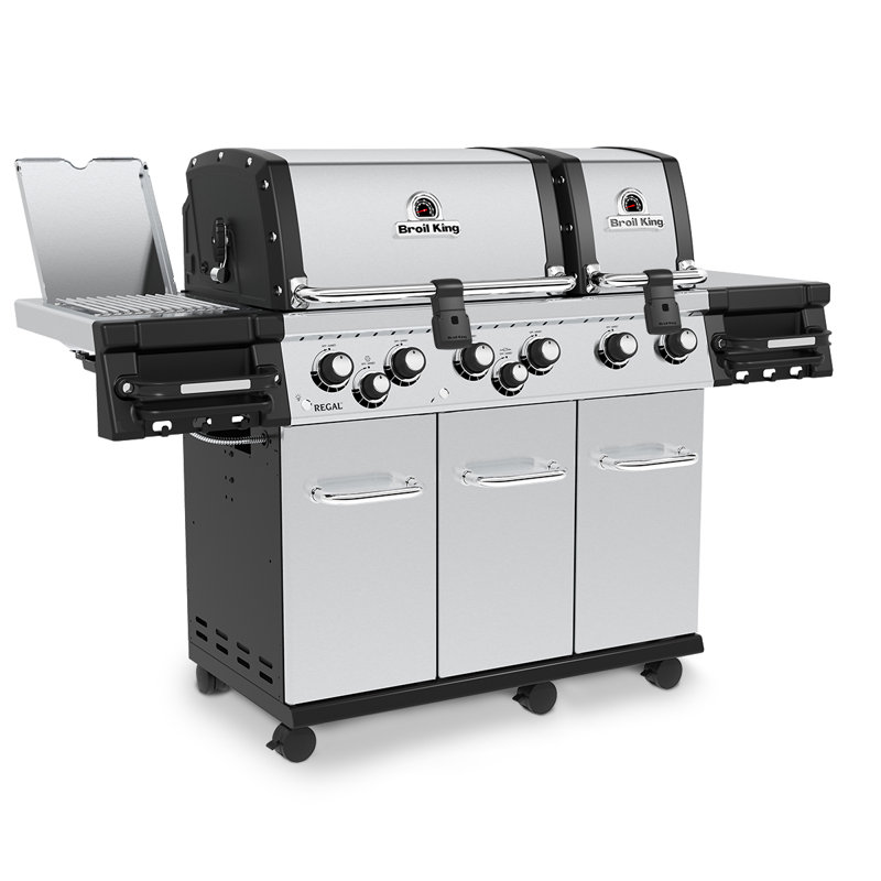 Broil King 6 Burner Countertop Gas Grill with Side Burner and